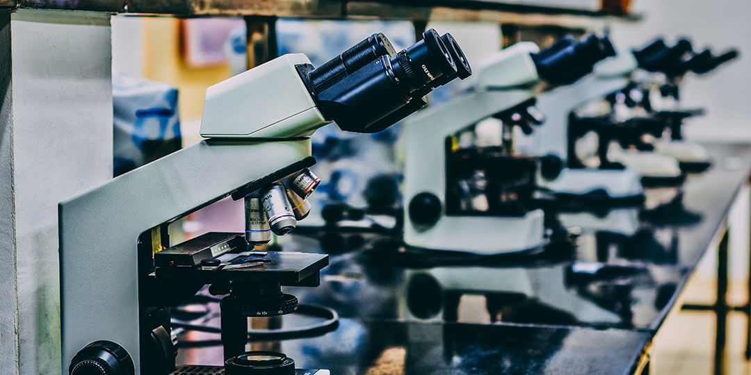 Microscopes on a table